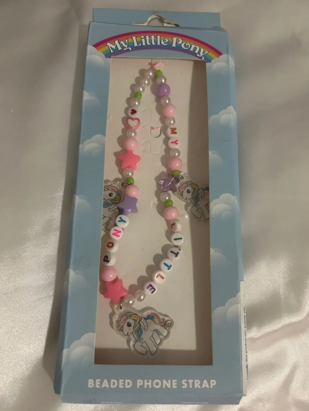 NWT My Little Pony Beaded Phone Strap Accessory NEW! Pegasus Charms